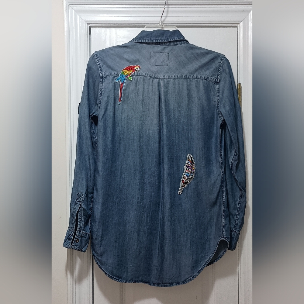 Rails Carter Patchwork Long Sleeve Button Down To… - image 2